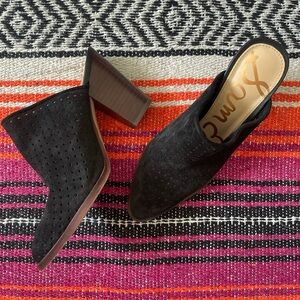 Samuel Edelman Women's Black Suede Mules